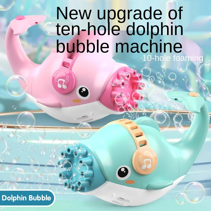 Детские уличные ABS электрические дельфины Bubble Gun