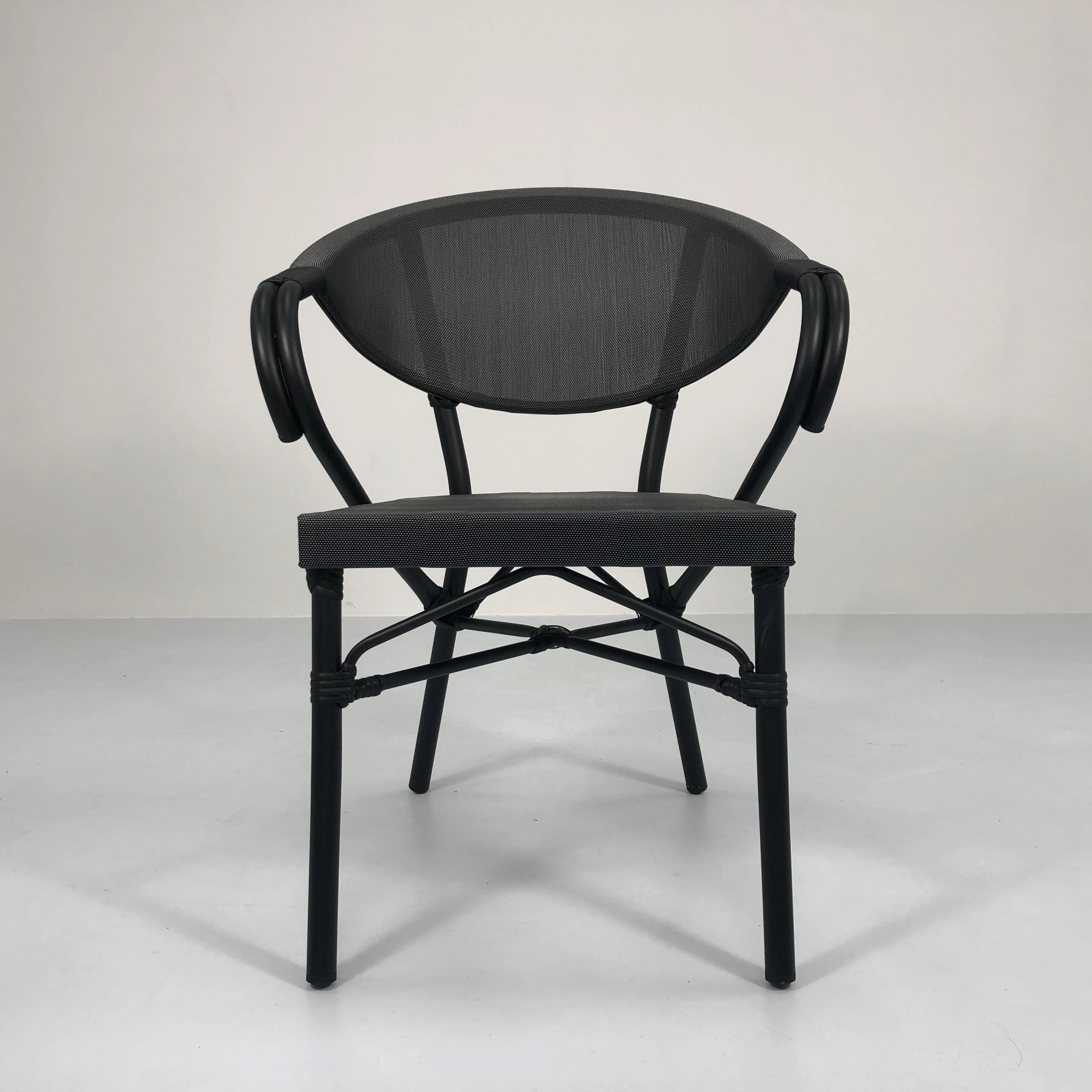 Aoter New style factory direct sale s-tarbucks Aluminium cafe garden chair outdoor bistro furniture