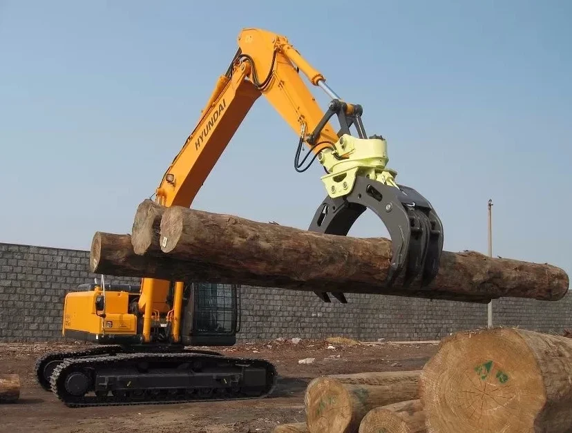  360 Degree Rotary Hydraulic Timber Grapple Log Rock Attachments Unavailable Provided 6400*2100*2950 1100 1800