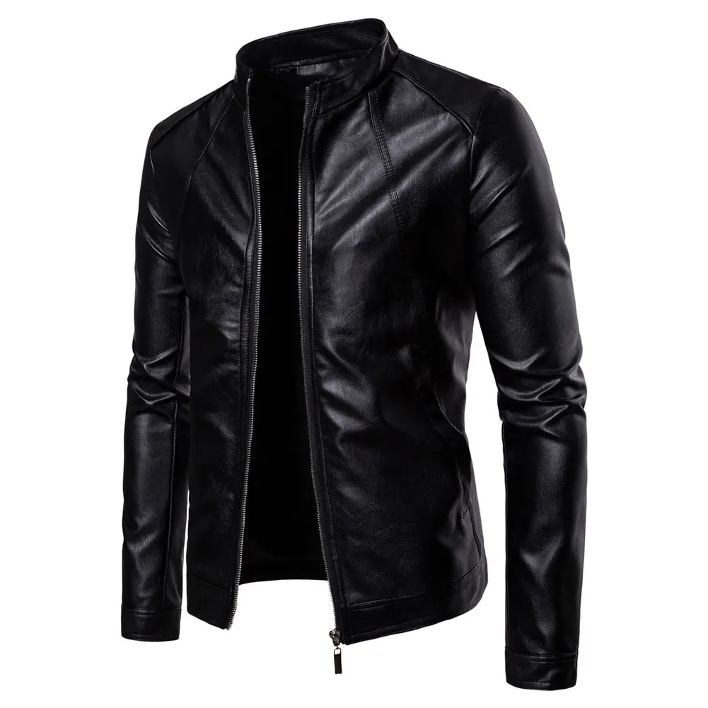 Модный дизайн, Классическая байкерская куртка для мальчиков, мотоциклетная куртка из искусственной кожи, Мужской Блейзер, мужское облегающее кожаное пальто