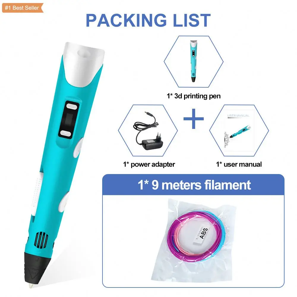 High Quality 1.75Mm Usb Output Low Voltage Security Personal Toys 3D Pen 3D Printing Pen Abs And Pla Filament