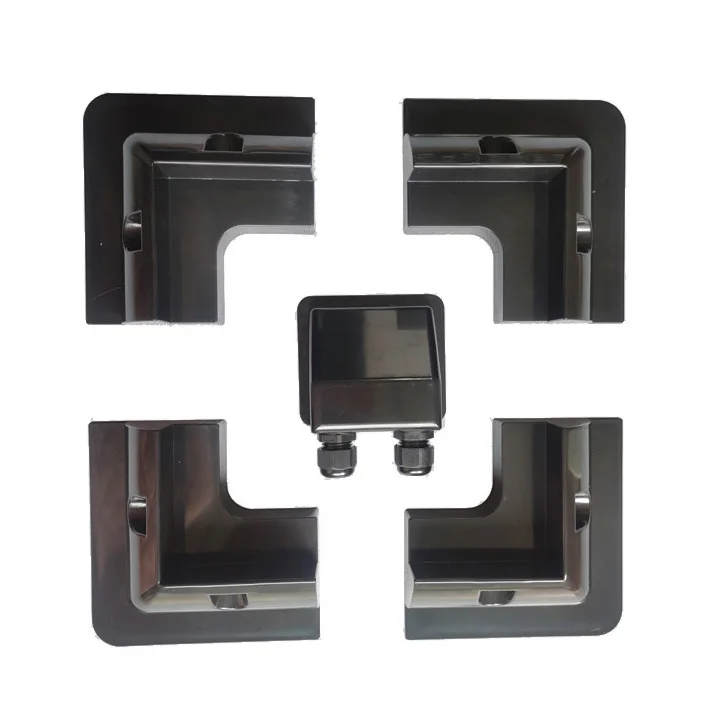 BRISTAR No Drill Weatherproof Cable Entry Housing Black Abs Mount Abs For Solar Panels Motorhomes