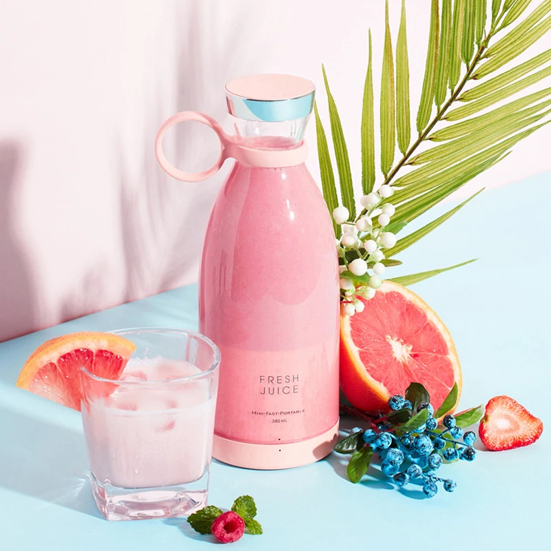 Electric Mini Portable Juicer Cup Bottle Travel Wireless Charging Fruit Mixer Blender