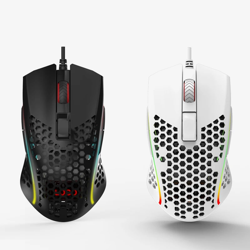 Лидер продаж 2020 Ультралегкая игровая мышь сотовый корпус RGB для pro gamer 8D проводная обеих рук