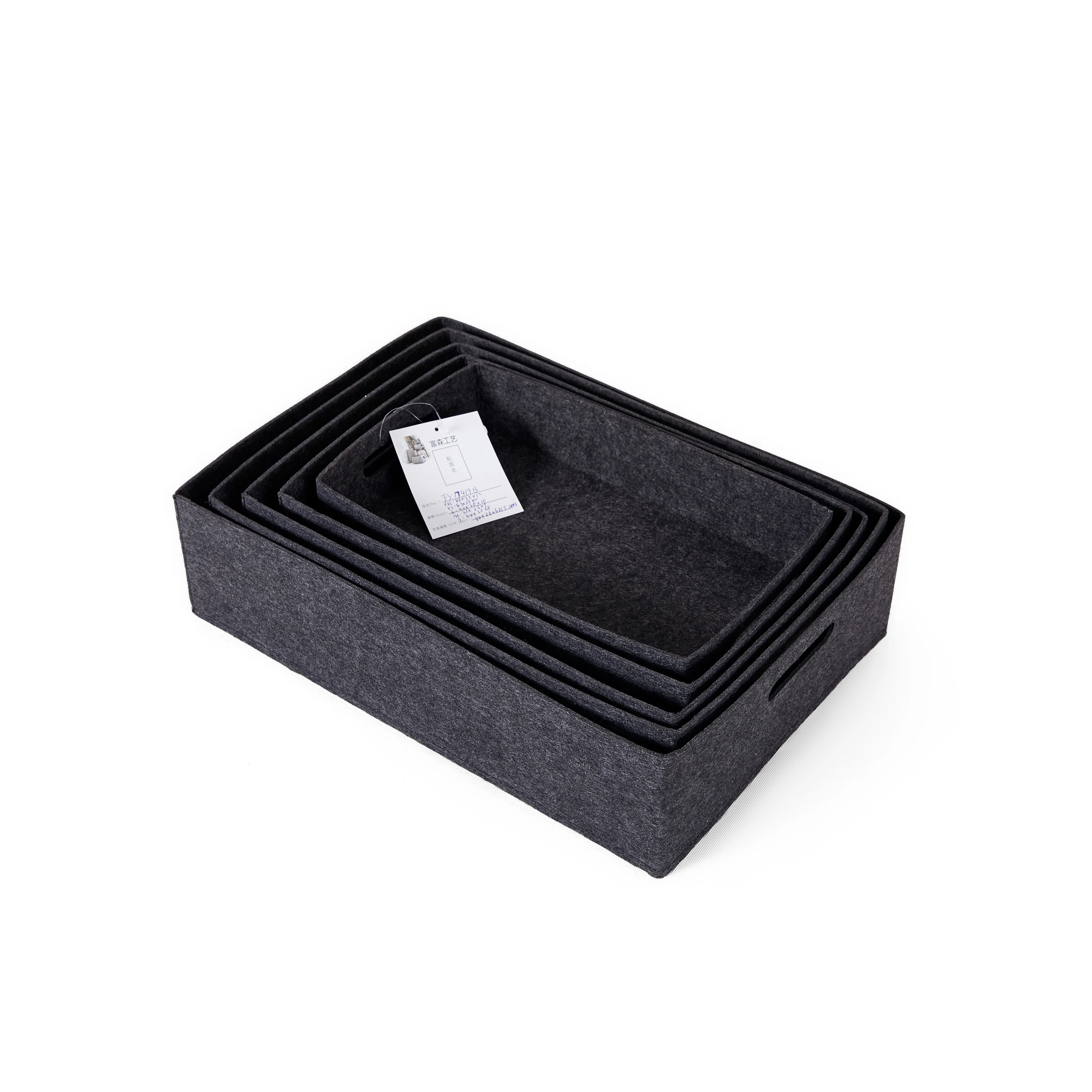 Eco-friendly hard felt basket multi-function storage felt boxes