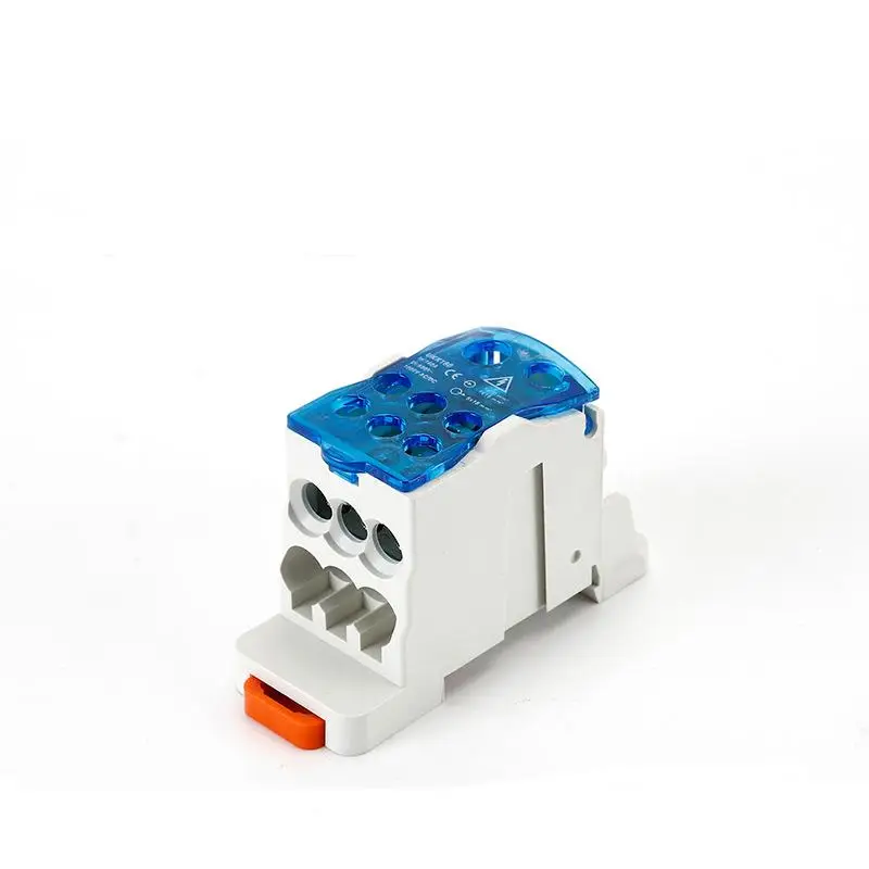 Guide Rail Junction Box Ukk250 One in and Multiple out Rail Type Junction Box Neutral Terminal Block Snap-On Terminal Box