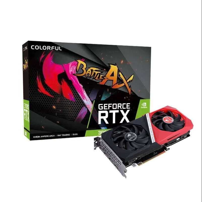 Горячая Распродажа, Новая графическая карта цветная Боевая AX RTX 3050 DUO 8G для игрового настольного игрового графического процессора