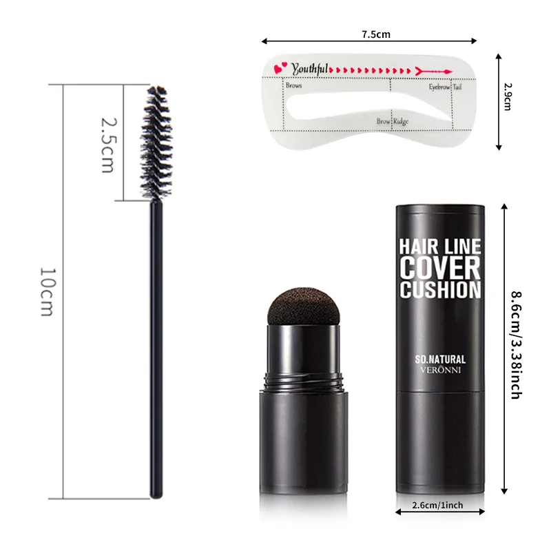 VERONNI 14 colors Eyebrow powder stick Card with Brush Makeup Set stick Hair Dye Hairline Powder Eyebrow Kit