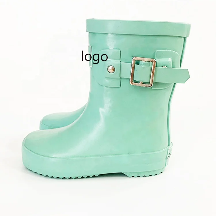 Waterproof Rubber Rain Boots, PVC Gum Boots Wholesale for Kids Children Custom logo Wellies