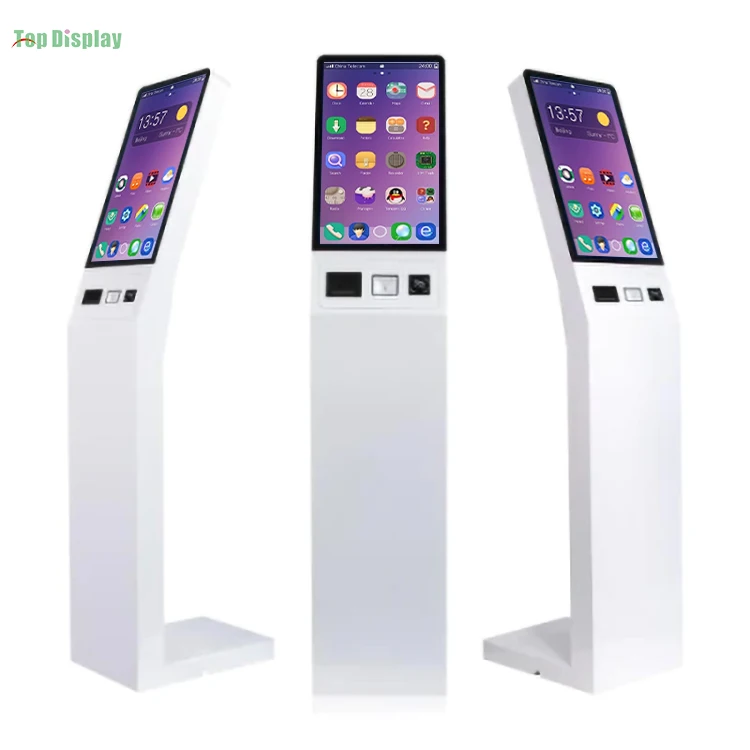 32 Inch L-shaped Waterproof Self-service Ordering and Payment Terminal Kiosk