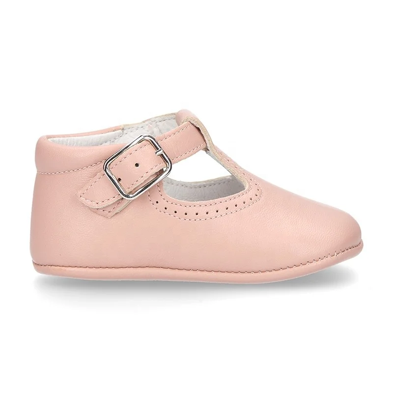 Kids Shoes Factory Beauty Girls Soft T-bar Mary Jane Shoes Leather Baby Shoes