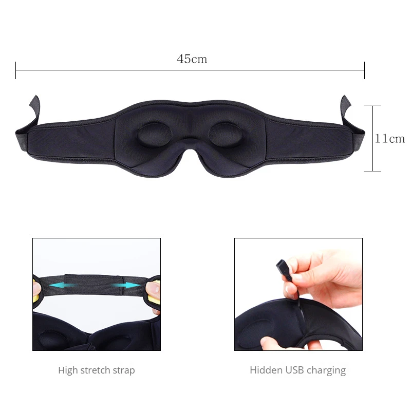 Лидер продаж Amazon затемняющие беспроводные наушники для сна 3D стерео Беспроводная