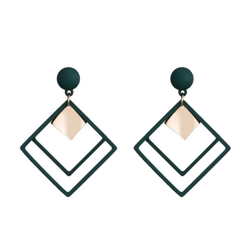 Модные новые женские ювелирные изделия для вечеринок и свадеб серьги женские квадратные акриловые висячие серьги