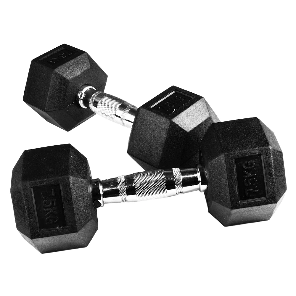 Gym Wholesale Logo hex dumbbel custom Fitness 5 Kg 10kg Equipment Cheap Rubber Hexagon Dumbbell