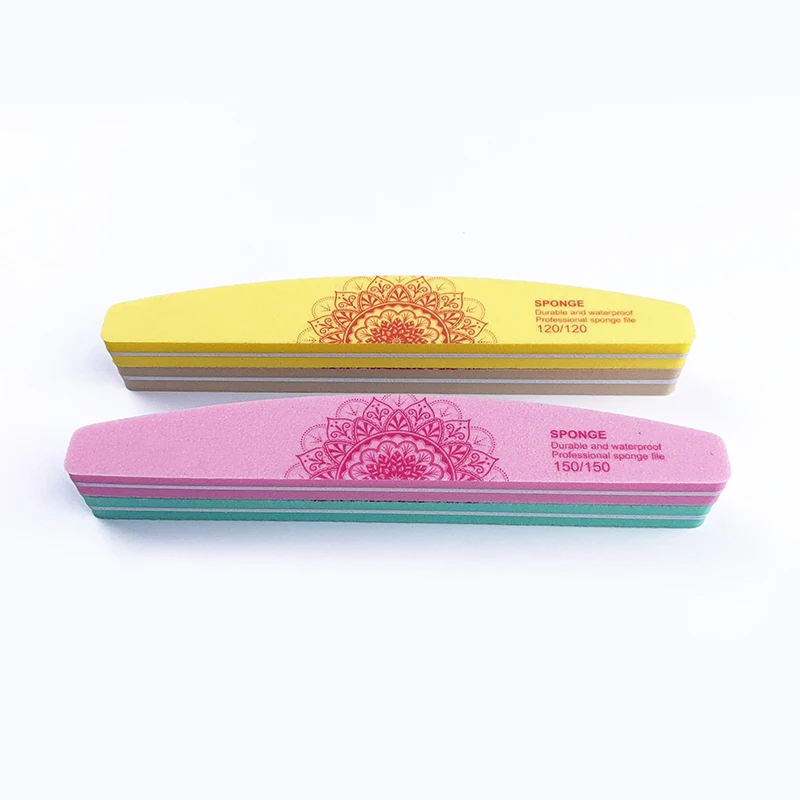 Professional Custom OEM Double Sided Colorful Manicure Tools Nail File Set Sponge Buffer