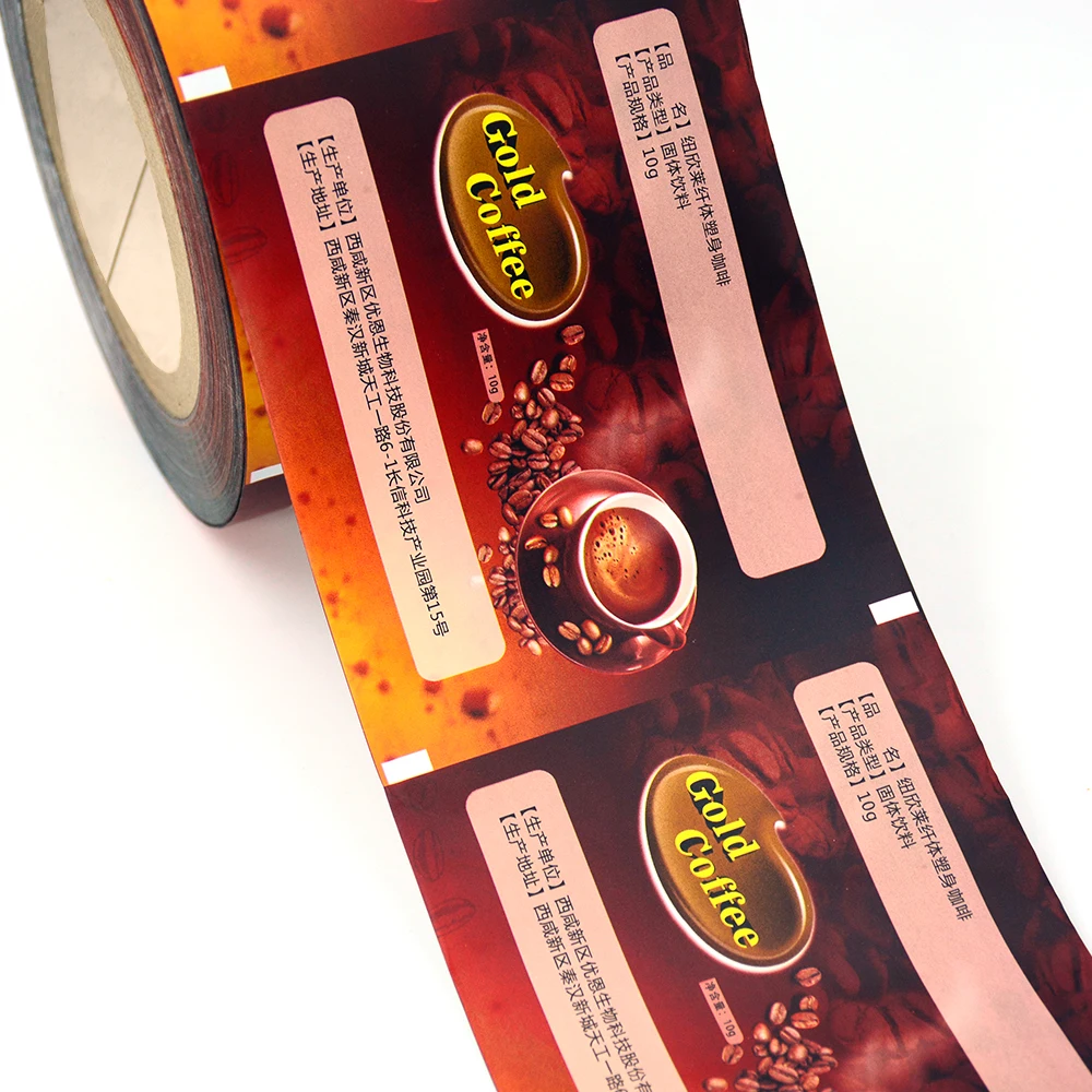 Global Supply Chain Custom Printed Coffee Mini Bags Pet Aluminum Film Roll For Coffee Packaging With Personal Logo