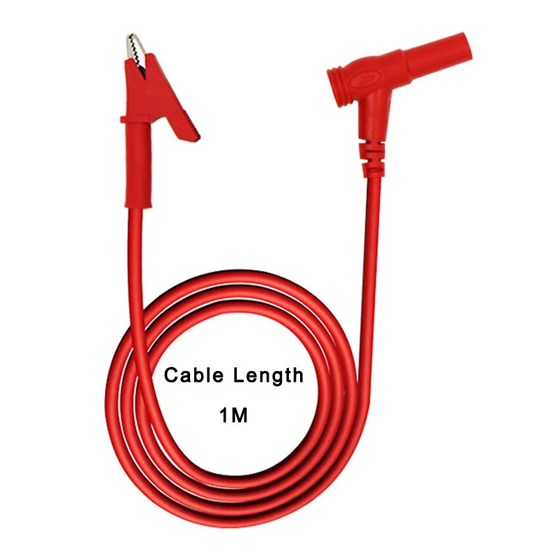 Factory low price black+red 4mm banana plug to alligator clip test lead 1M 15A Multimeter cable