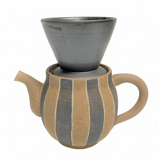 OEM Kiseto beige ceramic custom Japanese style teapot set pottery