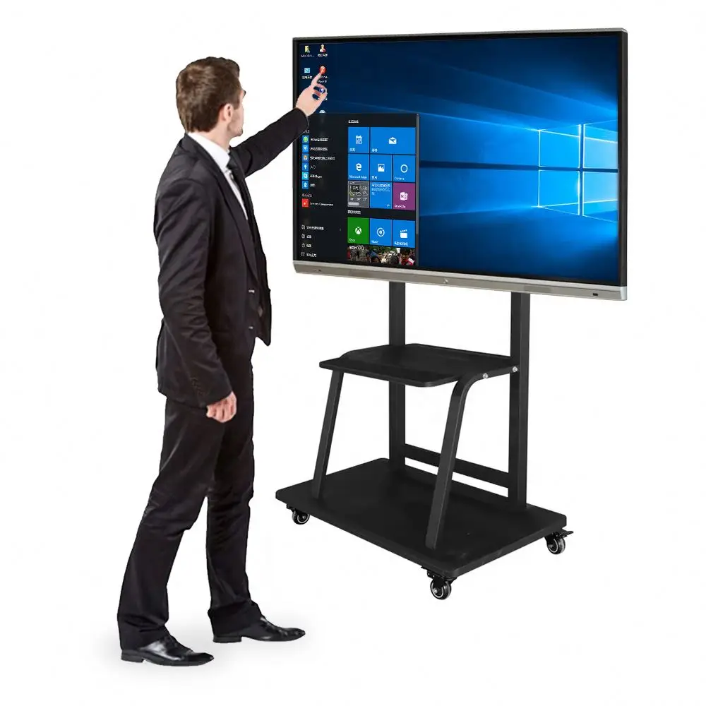 Smart whiteboard 65 75 85 86 98 100inch 4K LCD multitouch screen interactive Flat Panel smart board for teaching Meeting room