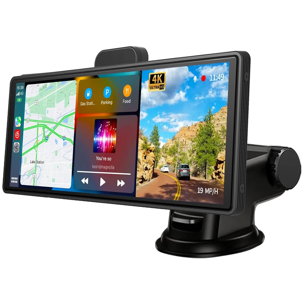 Лидер продаж 10 26 дюймов Портативный сенсорный экран carplay 4K видеорегистратор ADAS GPS беспроводной Carplay и Android автомобильный мультимедийный плеер