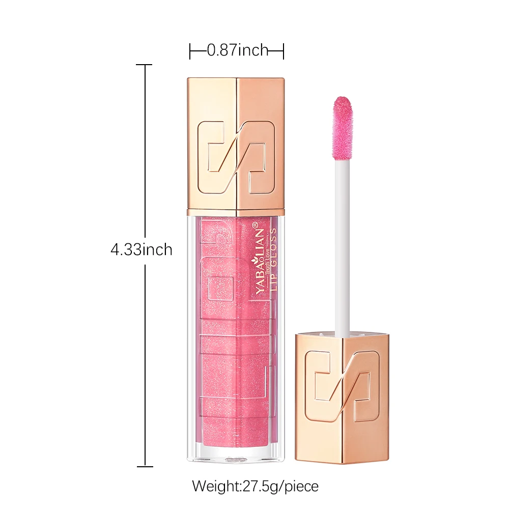 Wholesale Private Label Custom Vegan Glossy Pink Lip Gloss High  Quality  Pigment Vegan Long Lasting Clear Lipstick