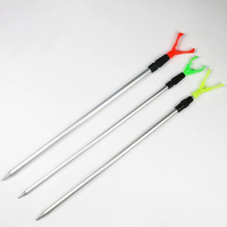 portable telescopic aluminum fishing rod bank stick fishing rod pole holder