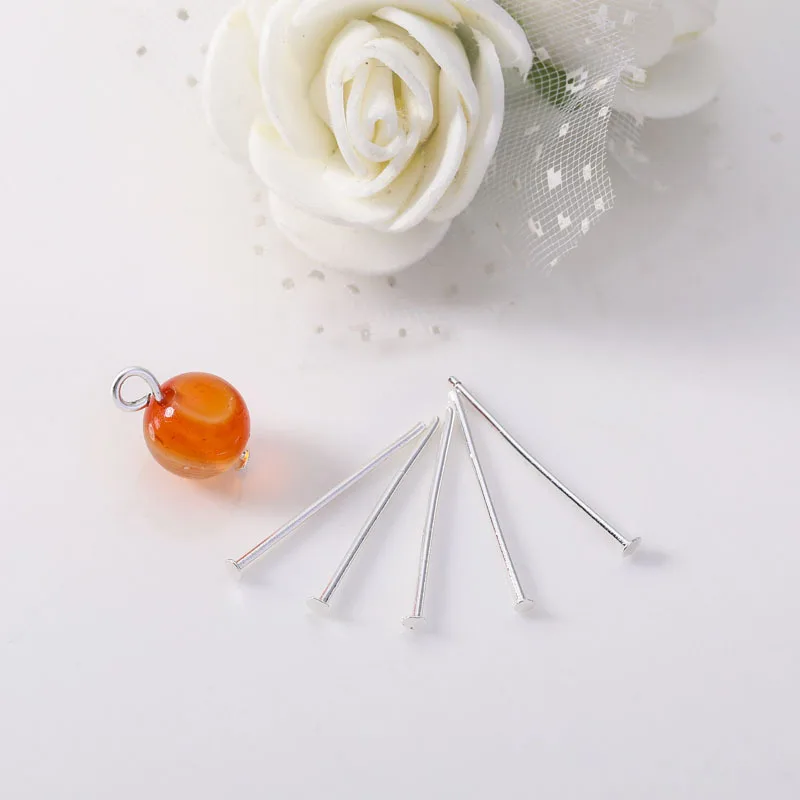 DIY handmade jewelry material findings Round-headed pin nine-figure T pin assembly Copper beaded bracelet earrings accessories