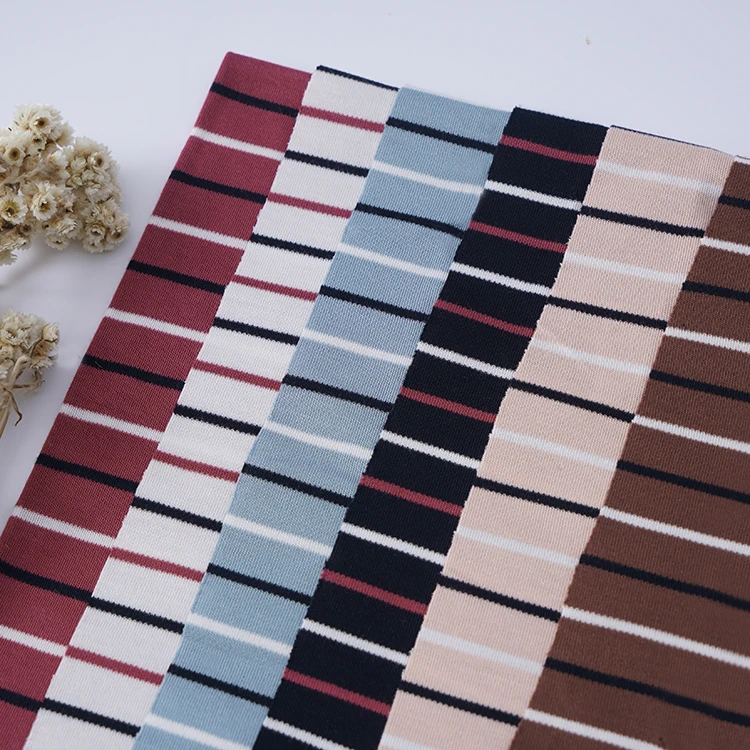 Lenzing modal fabric 100% modal fabric t shirts striped clothing soft fabric