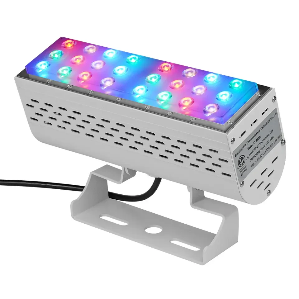 High Quality Outdoor LED Flood Light IP67 50W Waterproof RGB RGBW With Remote Control Reflector Spotlight