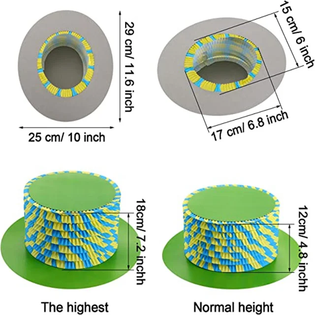 Hot Selling Party Hats Fold Paper Cardboard Top Hats DIY Art Painting Paper Hats for Hatter Tea Party Costume Supplies