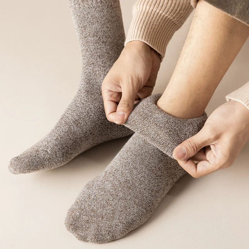 Горячая Распродажа утолщенные зимние теплые носки унисекс полотенце Подушка махровая подошва Пушистые Носки дышащие цветные хлопковые короткие носки