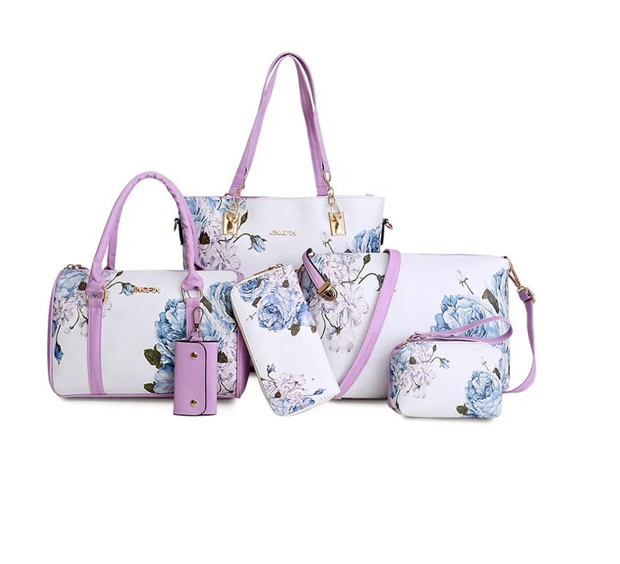 Sac A Main Femme 6 штук PU кожаная сумка-тоут сумка для женщин Роскошные ювелирные изделия Новые кеды с ручным принтом граффити; Стильная через плечо набор