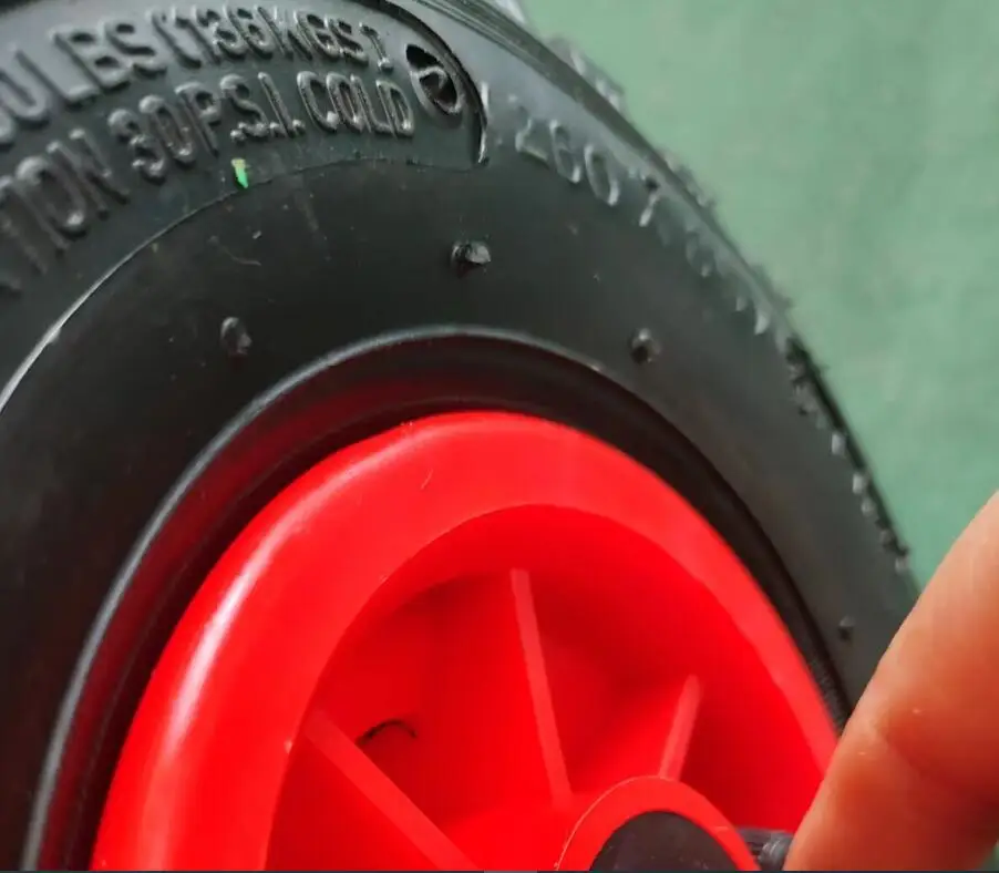 260*85 3.00-4 pneumatic rubber wheel with plastic rim