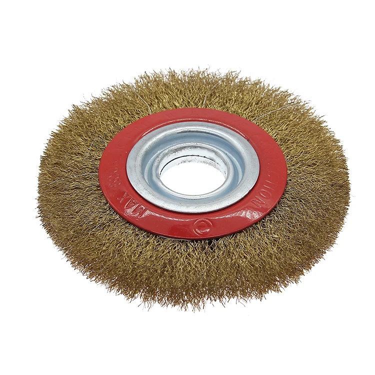 125mm 5 Inch Stainless Steel Wire Wheel gold color dust removing electric tools Part curved wire Brush