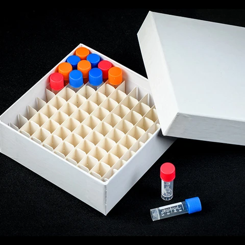 Lab Cryogenic Storage Boxes Cardboard Storage Freezing Box For Cryo Tube