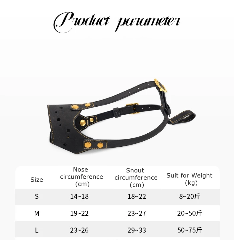 WAKYTU C140 Dog Mouth Guard Dog Safe Muzzle Mouth Cover Breathable Mesh Anti Bite Dog Muzzle