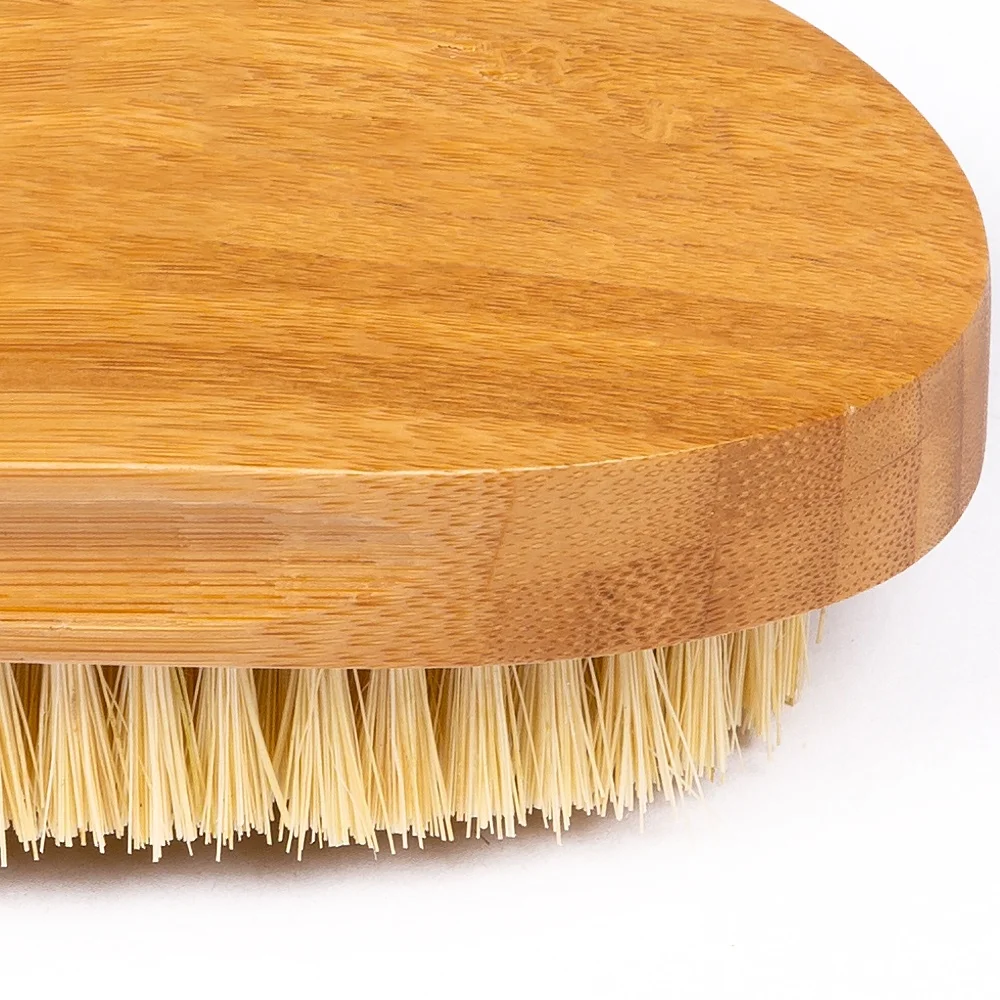 Bamboo Wood Handle Custom Private Label Beard Curved Wave Brush