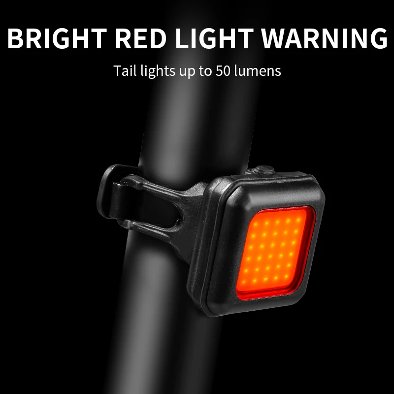 250mAh Mini Front and Back Set Waterproof Mountain Bike Light Combinations LED Bicycle Light Set