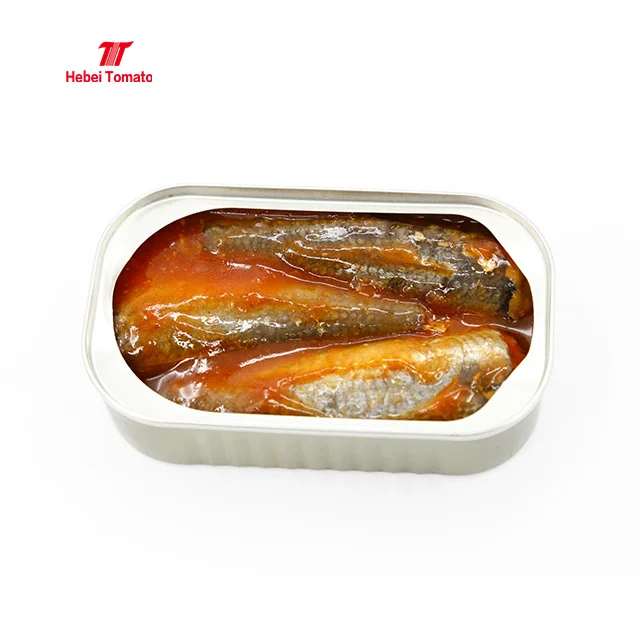 Canned Seafood Sardine 125g Canned in Tomato Sauce/in Vegetable Oil Oval Can with Customized Brands