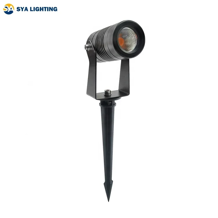 SYA-701 Outdoor Landscape LED Lighting 5W Waterproof Garden Lights COB Led Spotlights with Spiked Stand