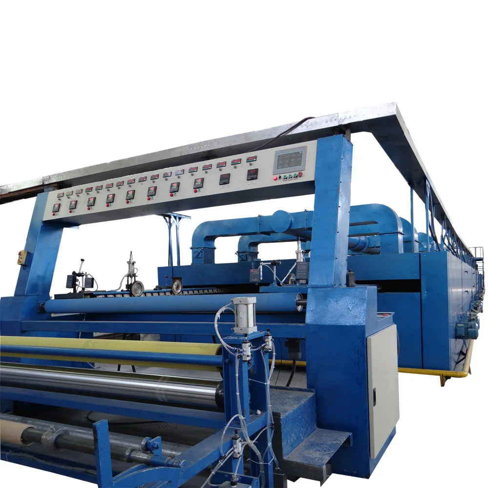 Nonwoven velour carpet hot setting stenter and back coating finishing machine