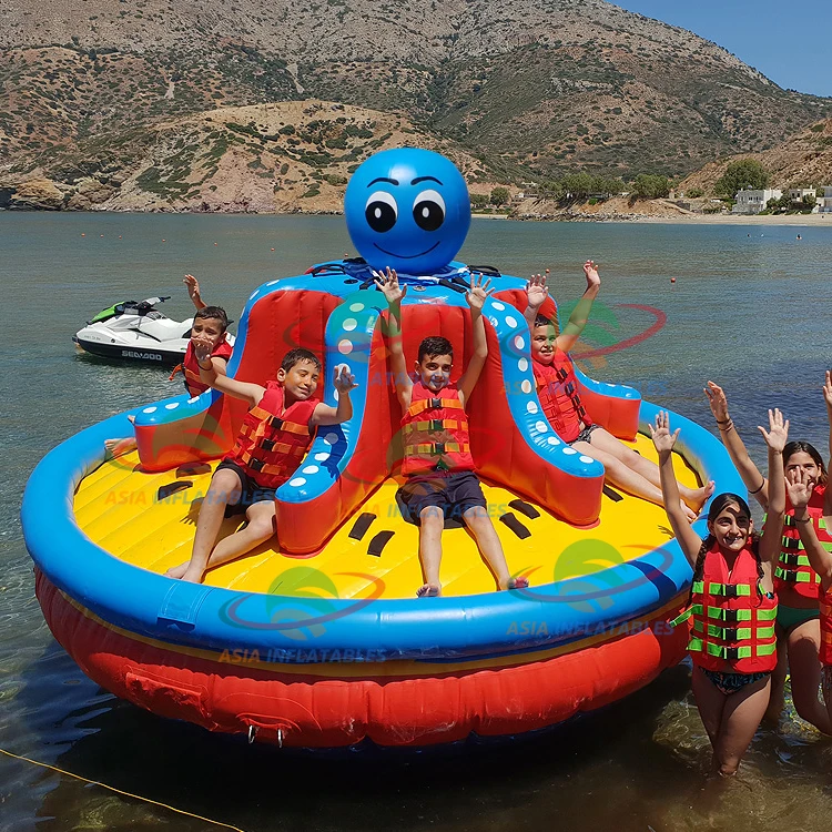 Spinning Inflatable Towable Octopus Disco Boat Tube Water Park Sport Game Equipment For Water Motorboat