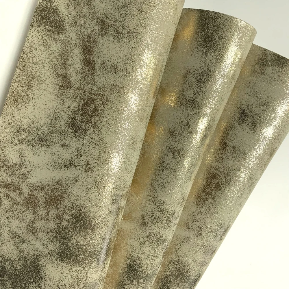 2021 Rose gold metallic faux leather rolls for crafts