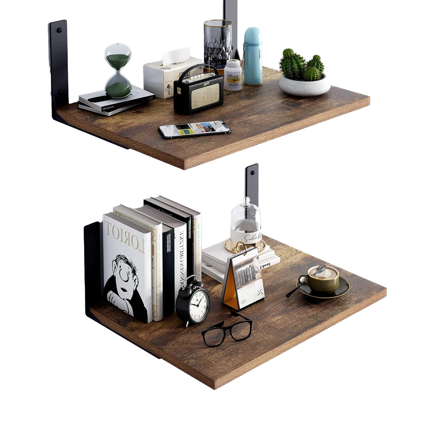 Modern Hanging Bookshelf Wall Mounted Shelves for Living Room Floating Shelves for Wall Display