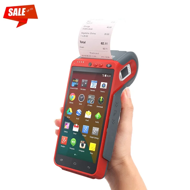 Card Reader 4G/WIFI/VPN MSR/NFC Handheld Android POS Systems With 58mm Thermal Printer Z100