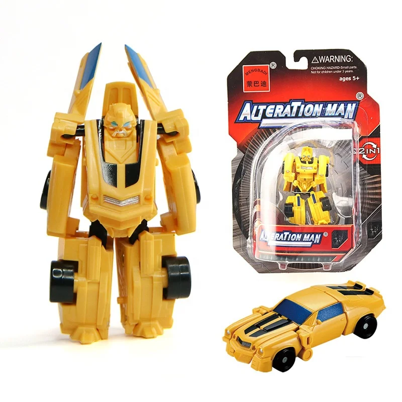 transform robot car plastic alteration man intelligent educational toys for boys mini deformation robot 5+ Ages  kids carro gift