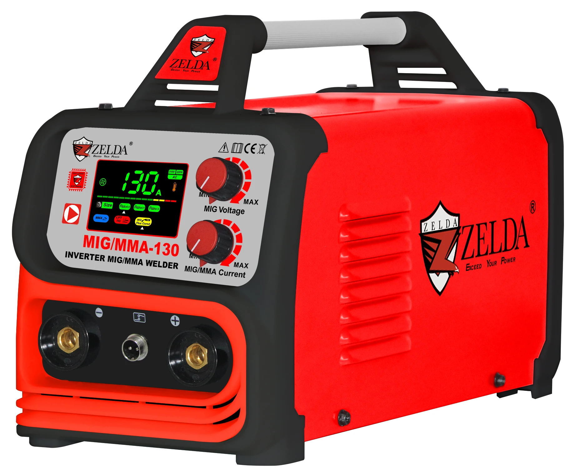 Home Use Economic Portable 220V 130A MIG MMA 2 in 1 No Gas Inverter Welding Machine MIG Welder