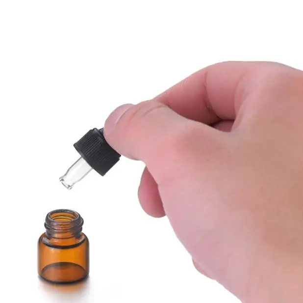 Низкая цена оптовая продажа 2 мл с Янтарной стеклянной капельницей бутылка флакон для образцов doterra эфирное масло косметика парфюмерия диспенсер