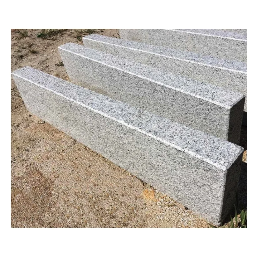 Light Grey Granite Kerb Stone For Landscaping Driveway Stone Curb Ramp Kerb Stone
