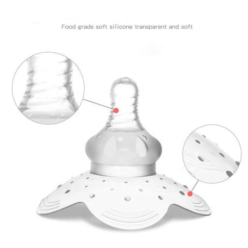 Wholesale High Quality Reusable Silicone Breastfeeding Nipple Protector Breast Nipple breastfeed Shield Cover